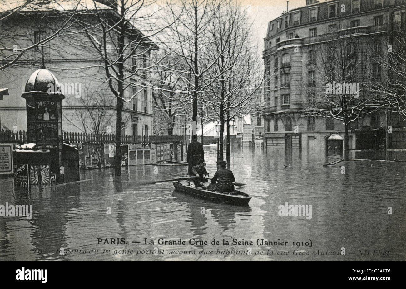 Die große Flut in Paris, Frankreich Stockfoto