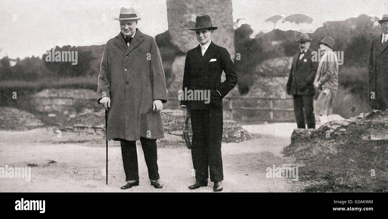 Winston Churchill Urlaub in Rom Stockfoto