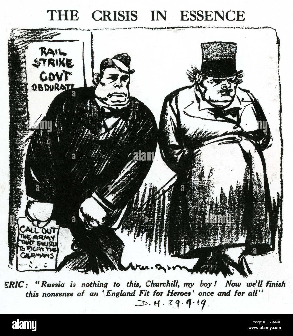 Winston Churchill - Daily Herald Cartoon Stockfoto