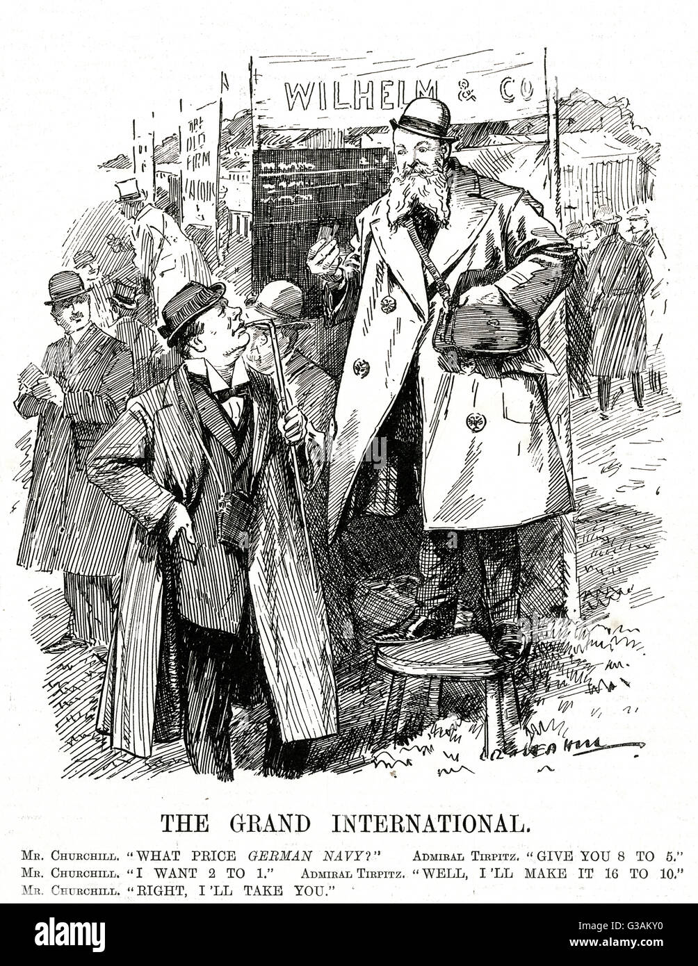 Cartoon, The Grand International (Winston Churchill) Stockfoto