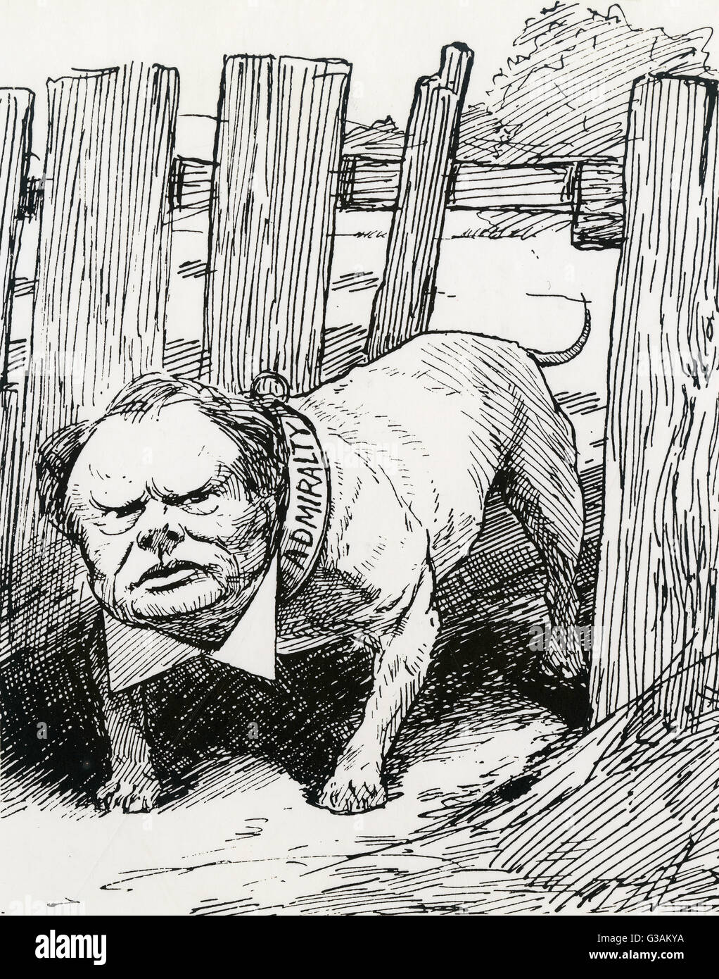 Winston Churchill - Cartoon Stockfoto