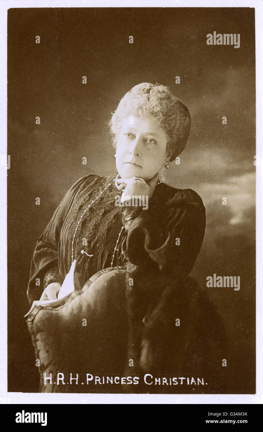 Prinzessin Helena Augusta Victoria (1846-1923) - Prinzessin Christian von Schleswig-Holstein durch Heirat, Mitglied der britischen Königsfamilie, die dritte Tochter und fünftes Kind von Königin Victoria und Prinz Albert. Sie trägt das Aussehen ihrer Mutter in dieser pos Stockfoto