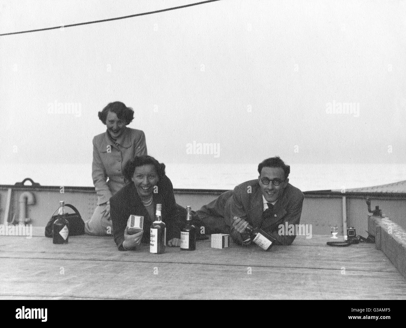 Zollfreie Zigaretten und Alkohol - Norwegen Stockfoto