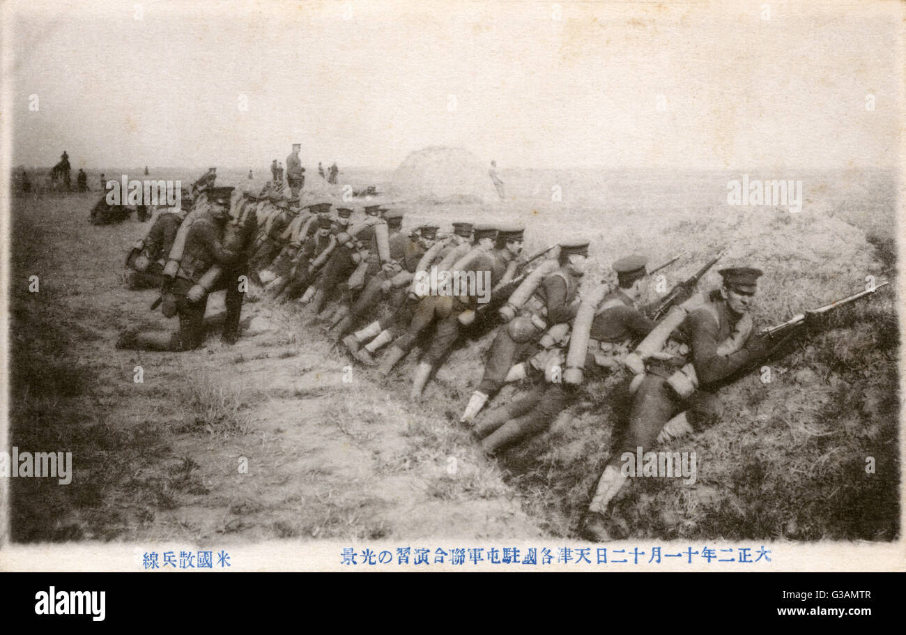 Boxer Rebllion, China - britische Truppen in der Schlacht von Tientsin Stockfoto