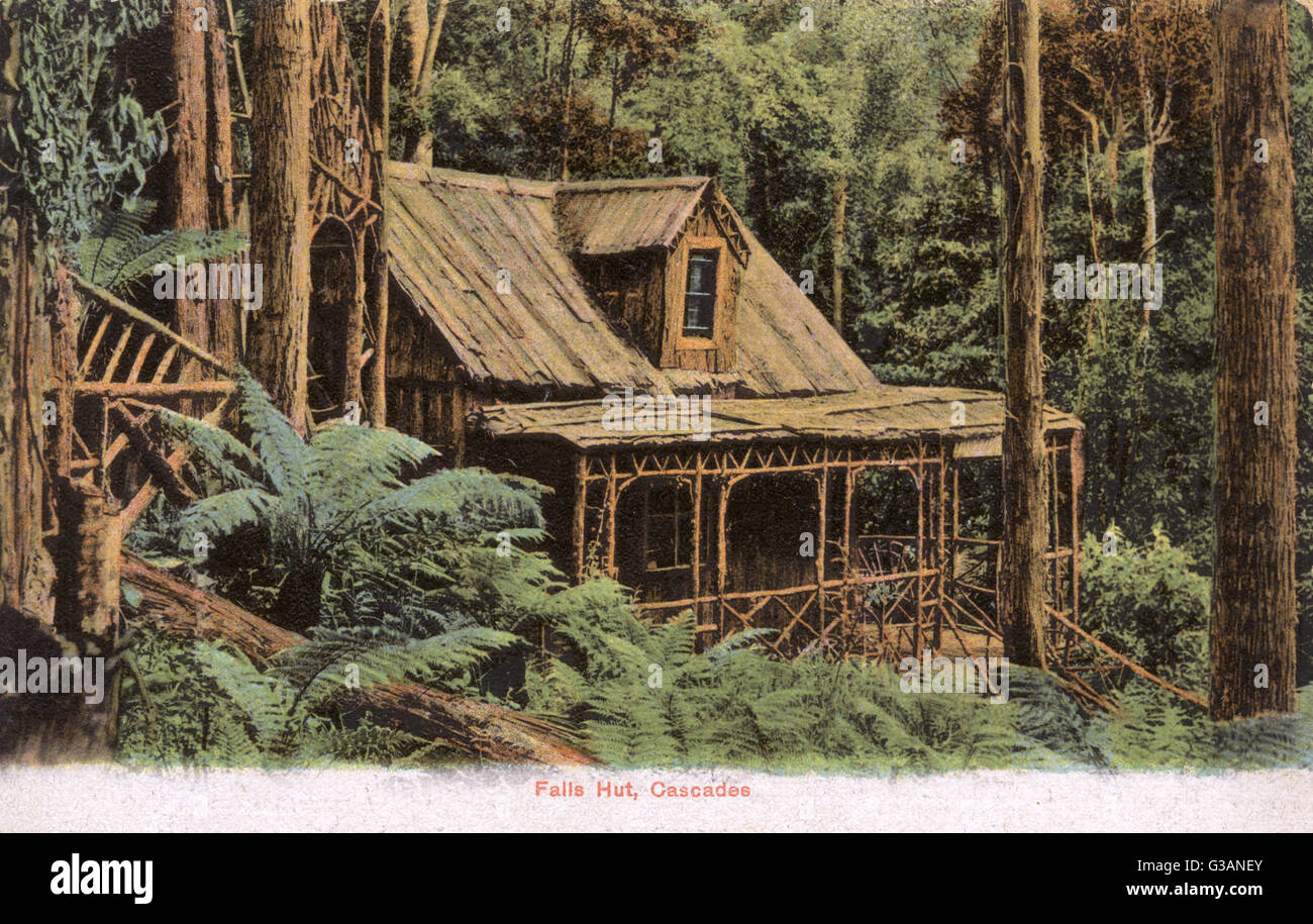 Falls Hut, Cascades, Australien Stockfoto