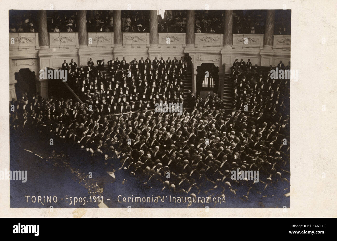 Turiner Ausstellung 1911 - Eröffnungszeremonie - Publikum Stockfoto