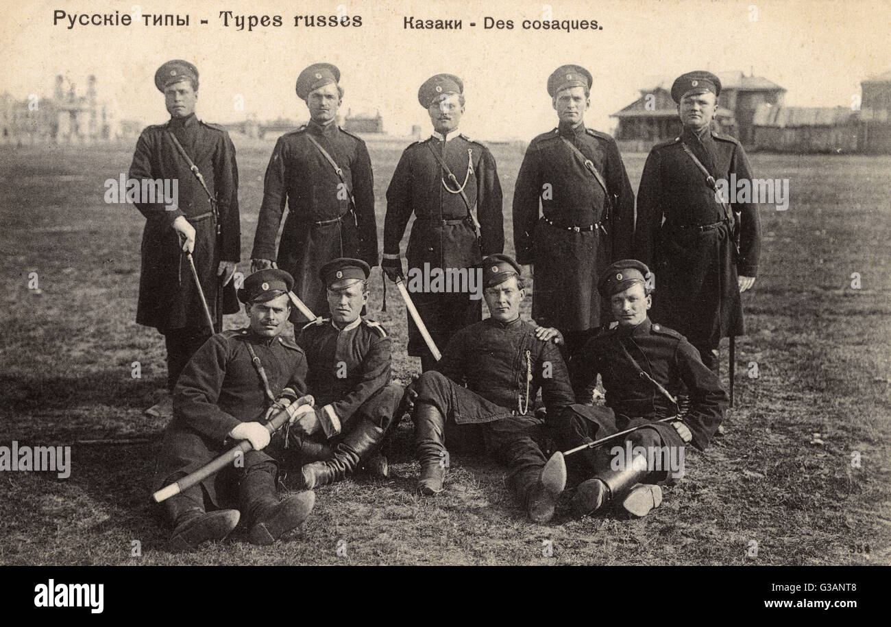 Russische Kosaken Soldaten Datum ca. 1902 Stockfotografie Alamy