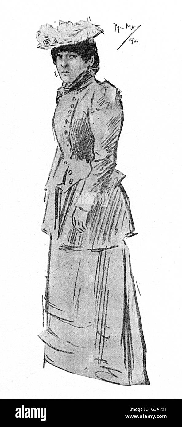 Cockney Coster Woman - Karikatur von Phil May Stockfoto