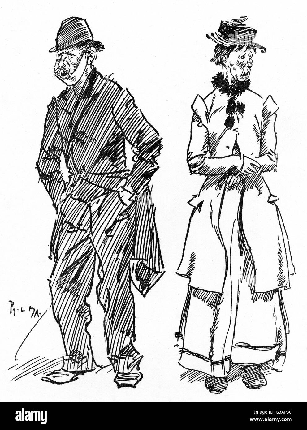 Ragged Street Sänger - sieht ganz und gar schlechter aus Stockfoto