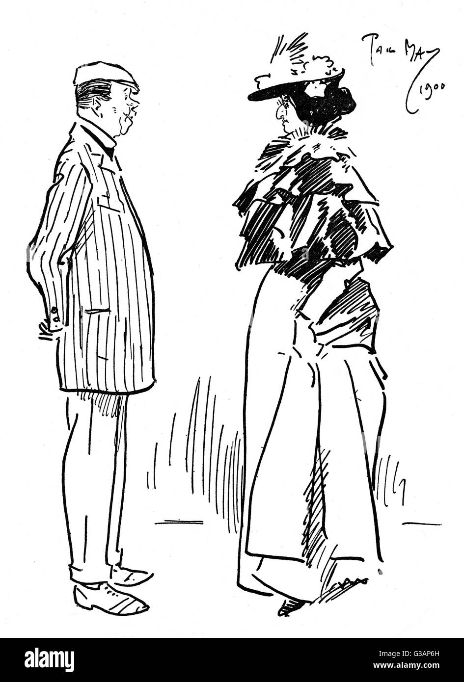 Falsche Identität - Gentleman und jüdische Frau Stockfoto