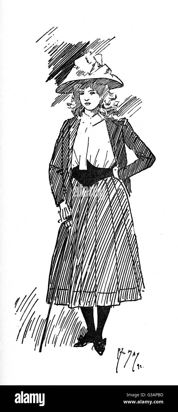 Maudie - ein gut gekleideter London Mittelschicht-Mädchen.     Datum: 1893 Stockfoto