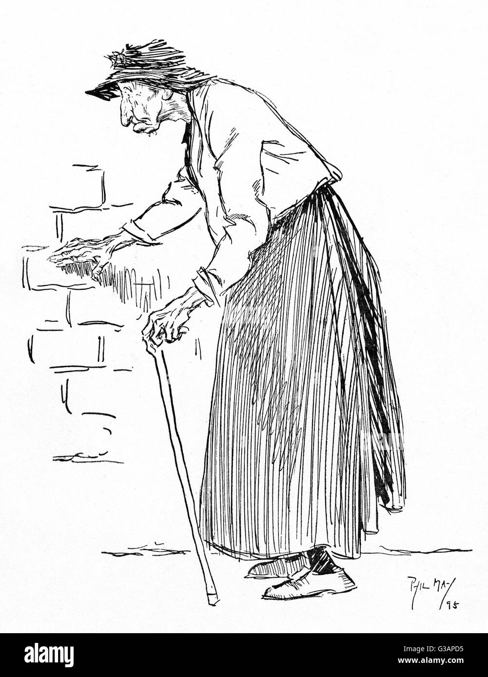 Eine Frau von unbedeutender Bedeutung Stockfoto