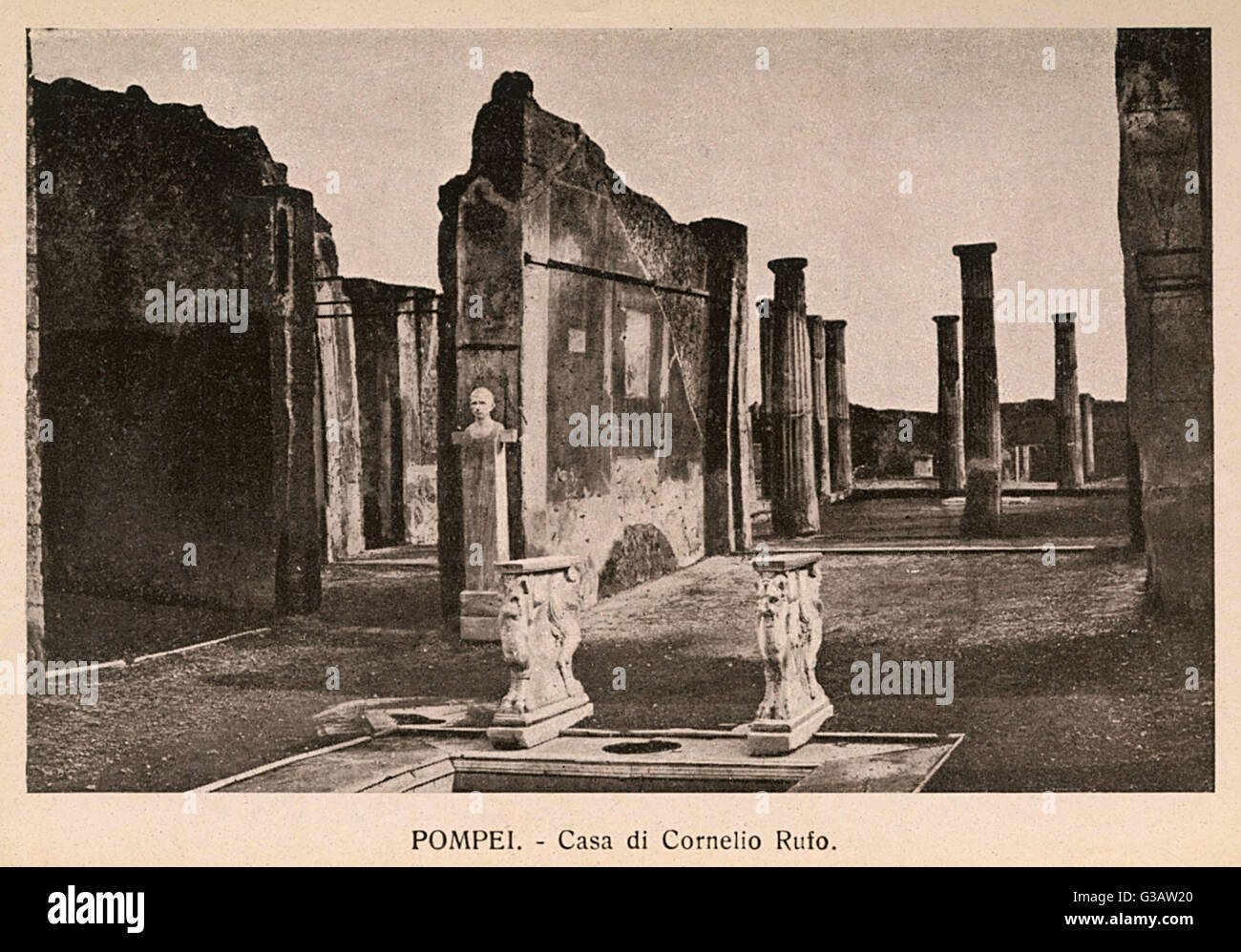 Pompeii italien casa di cornelio rufo datum Fotos und Bildmaterial in