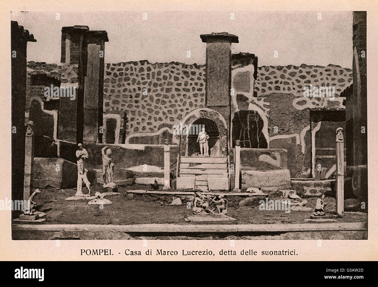 Pompeji - Italien - Casa di Marco Lucrezio Stockfoto