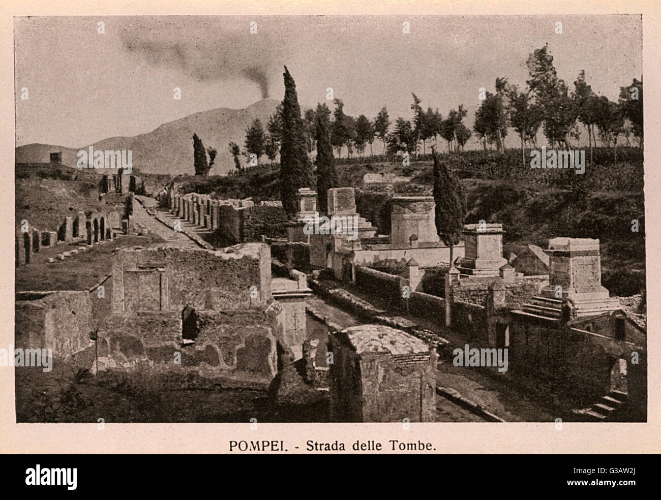 Pompeji - Italien - Strada delle Tombe Stockfoto