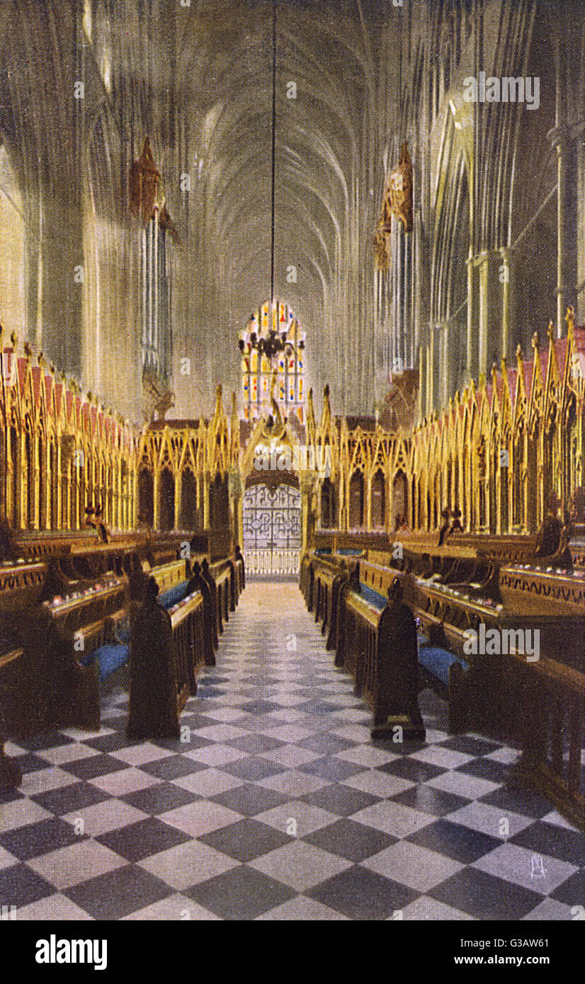 Westminster Abbey, London - Der Chor Stockfoto