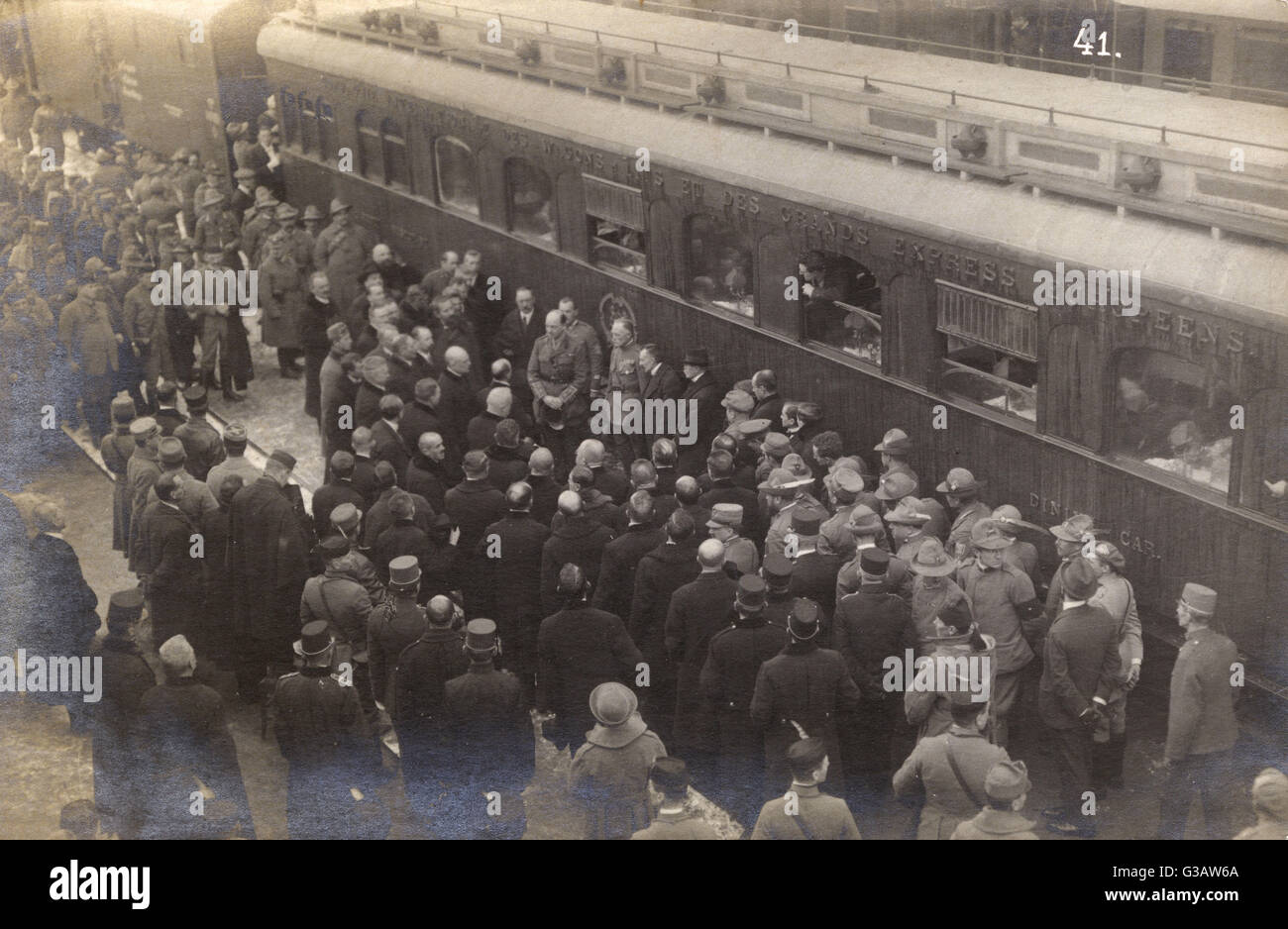 Tomas Garrigue Masaryk kommt in Prag an - 1918. November Stockfoto