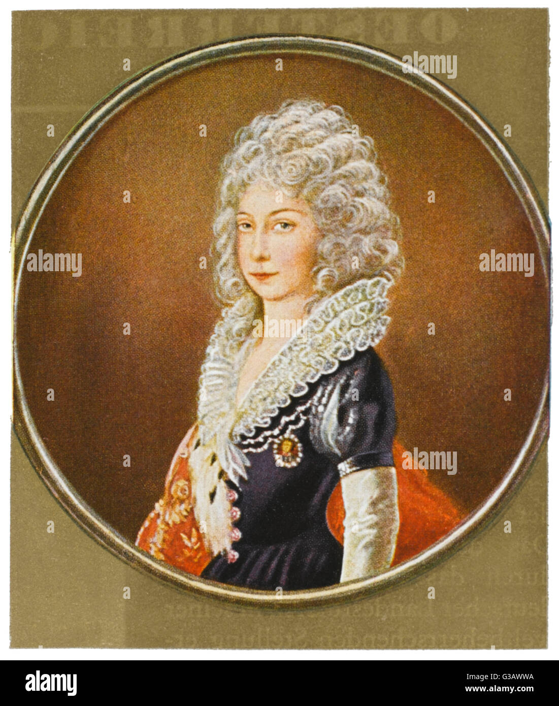 Maria Theresia - Miniatur Stockfoto