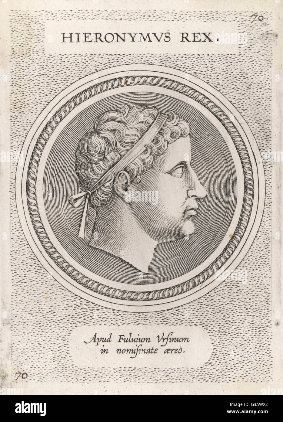 HIERON II von Syrakus oder HIERONYMUS II Tyrann von Syrakus, die Rom im