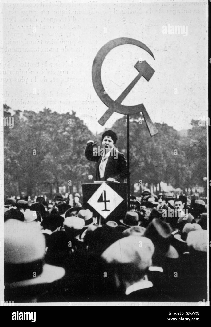 KOMMUNISTISCHER REDNER 1931 Stockfoto