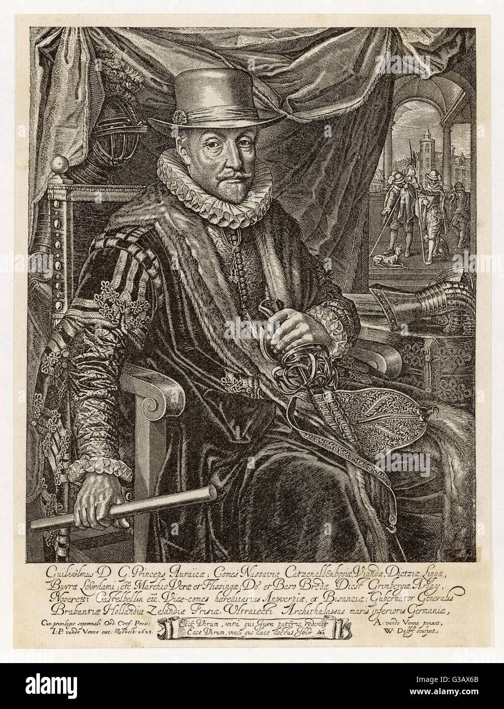 WILLIAM I. "DER STILLE" VON ORANGE Stockfoto