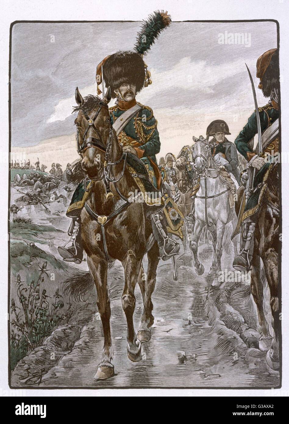 Chasseurs a Cheval, Reiten als Napoleons persönliche Leibwache Datum: circa 1807 Stockfoto