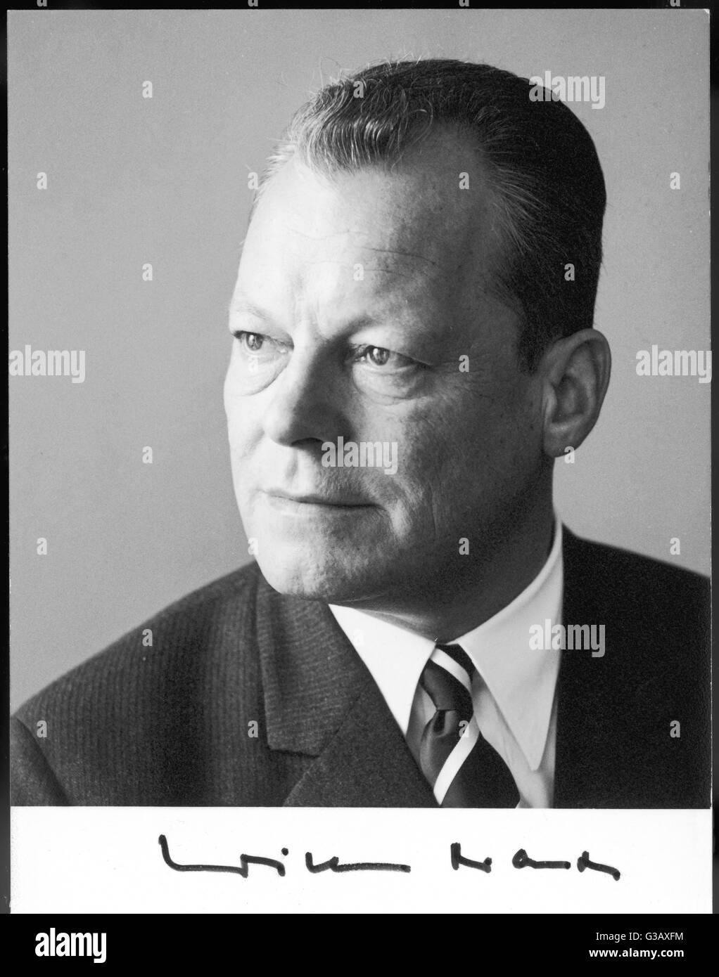 WILLY BRANDT (1913-1992) deutschen sozialistischen Staatsmann, Führer der Sozialdemokraten, Bürgermeister von Berlin, Bundeskanzler 1969-74, Nobel Peace Prize 1971 Stockfoto