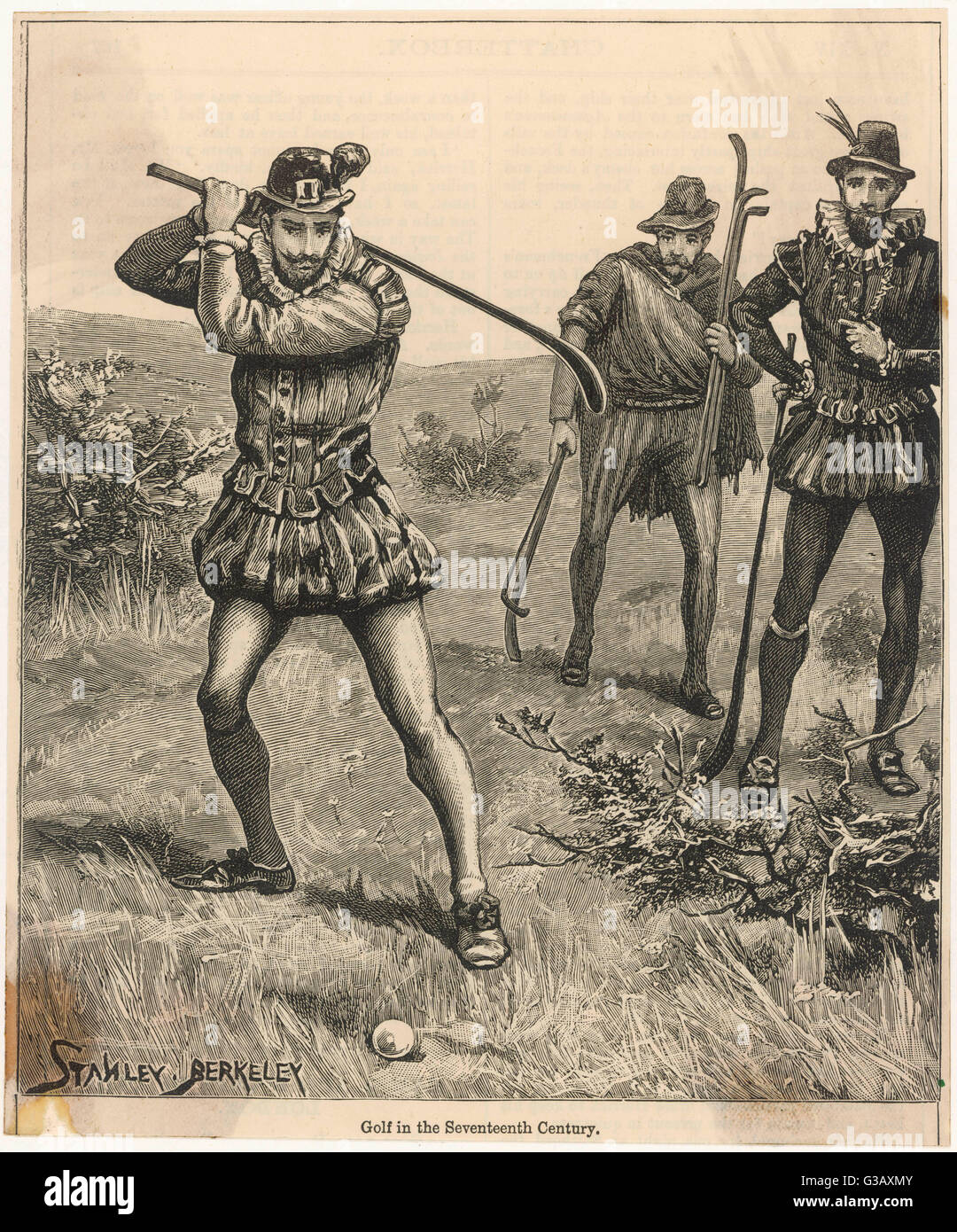 Golf im 17.. Jahrhundert Stockfoto