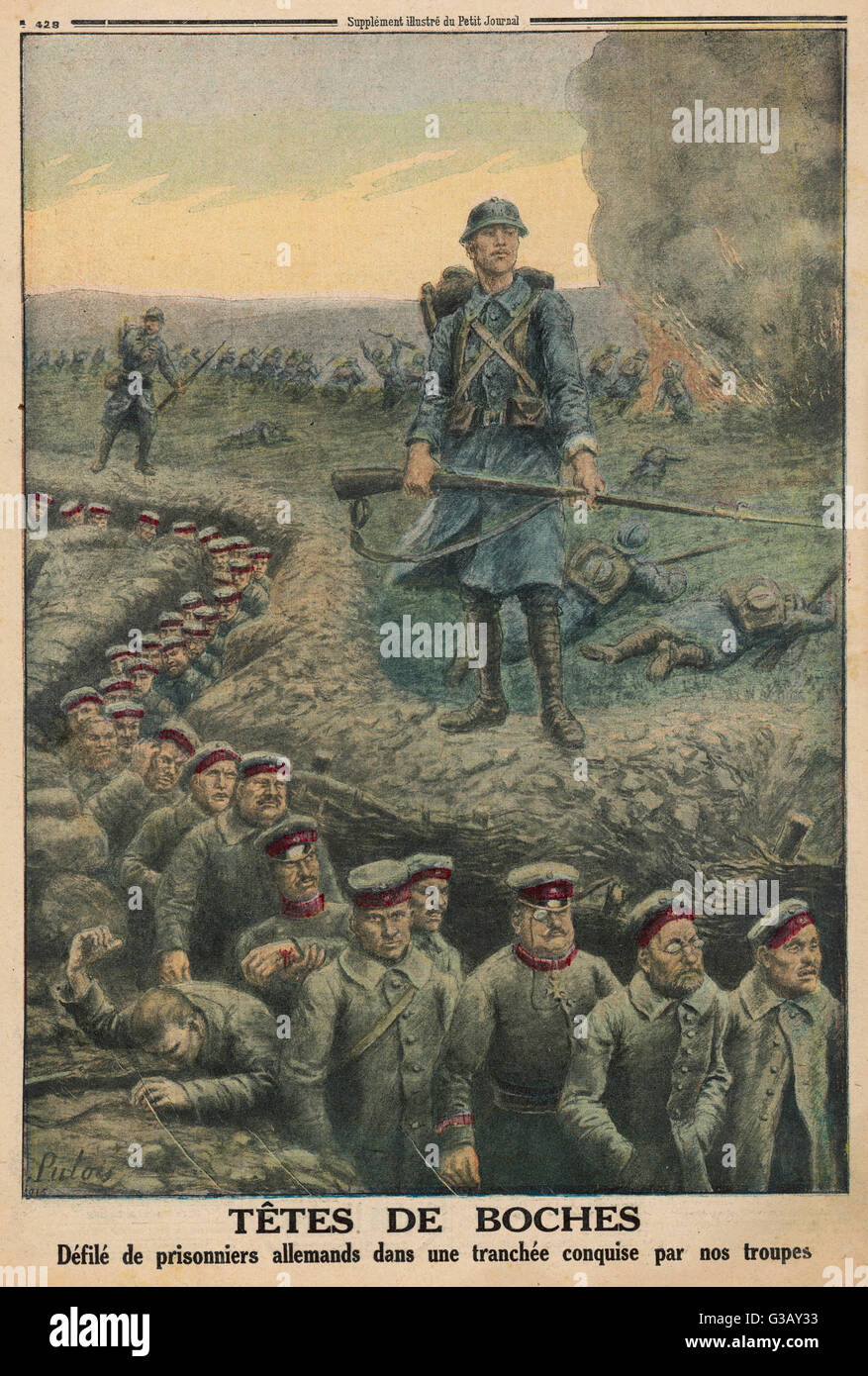 DEUTSCHE GEFANGENE 1916 Stockfoto