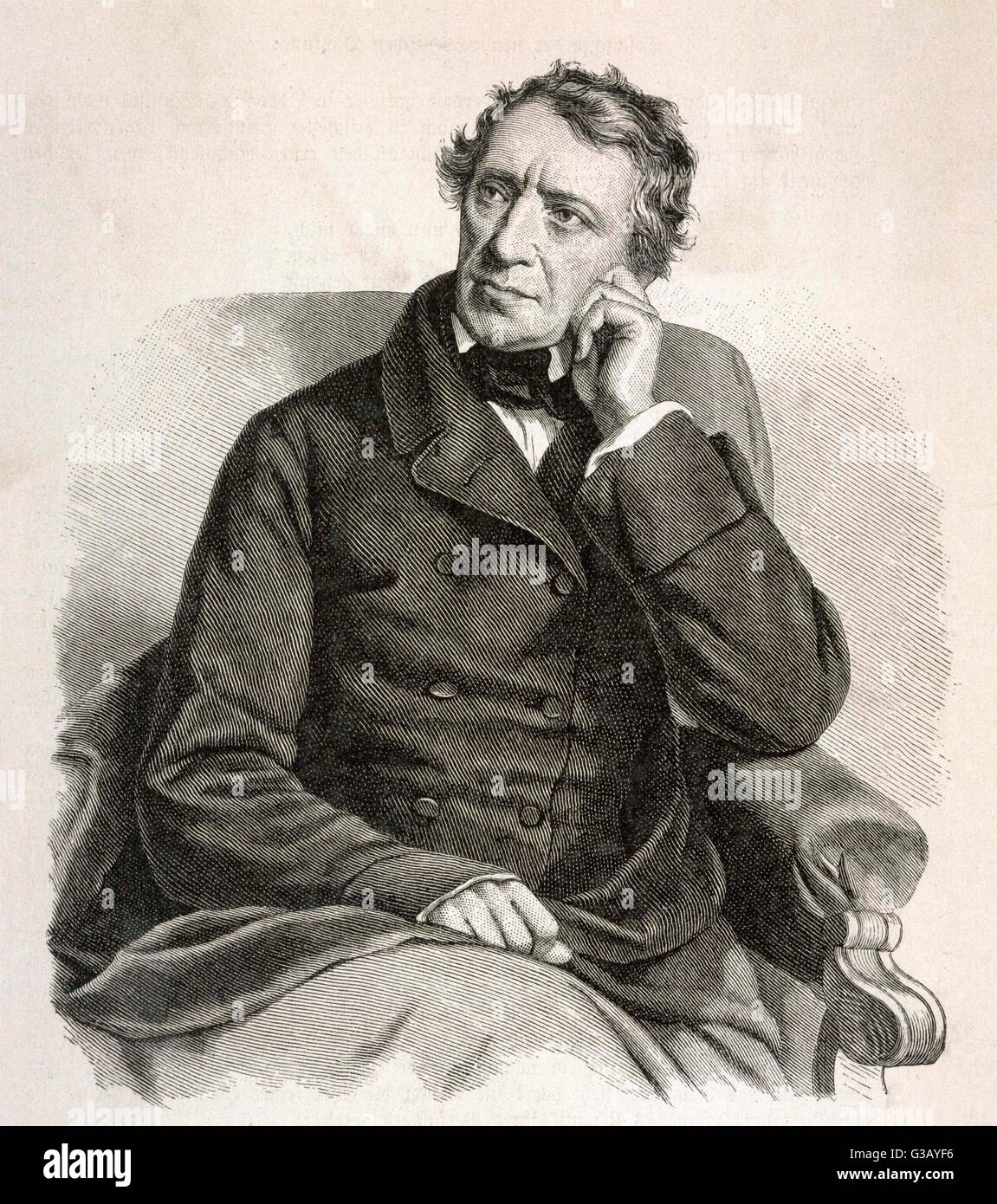 FRANZ GRILLPARZER deutscher Schriftsteller Datum: 1791-1872 Stockfoto