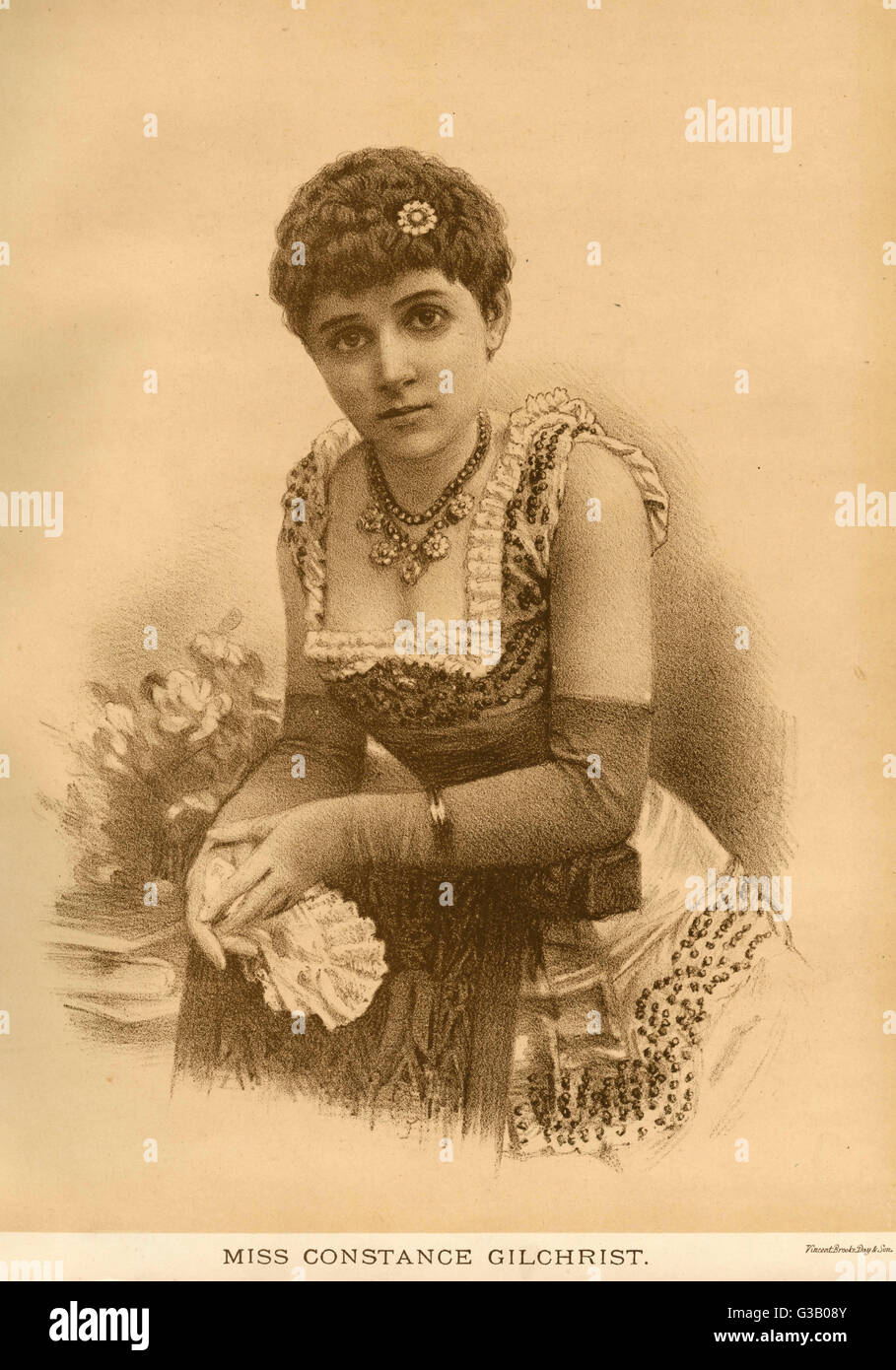 CONNIE GILCHRIST englische Schauspielerin, die in den späten 1880er Jahren, Gräfin von Orkney Datum werden die Bühne verlassen: 1865-1946 Stockfoto