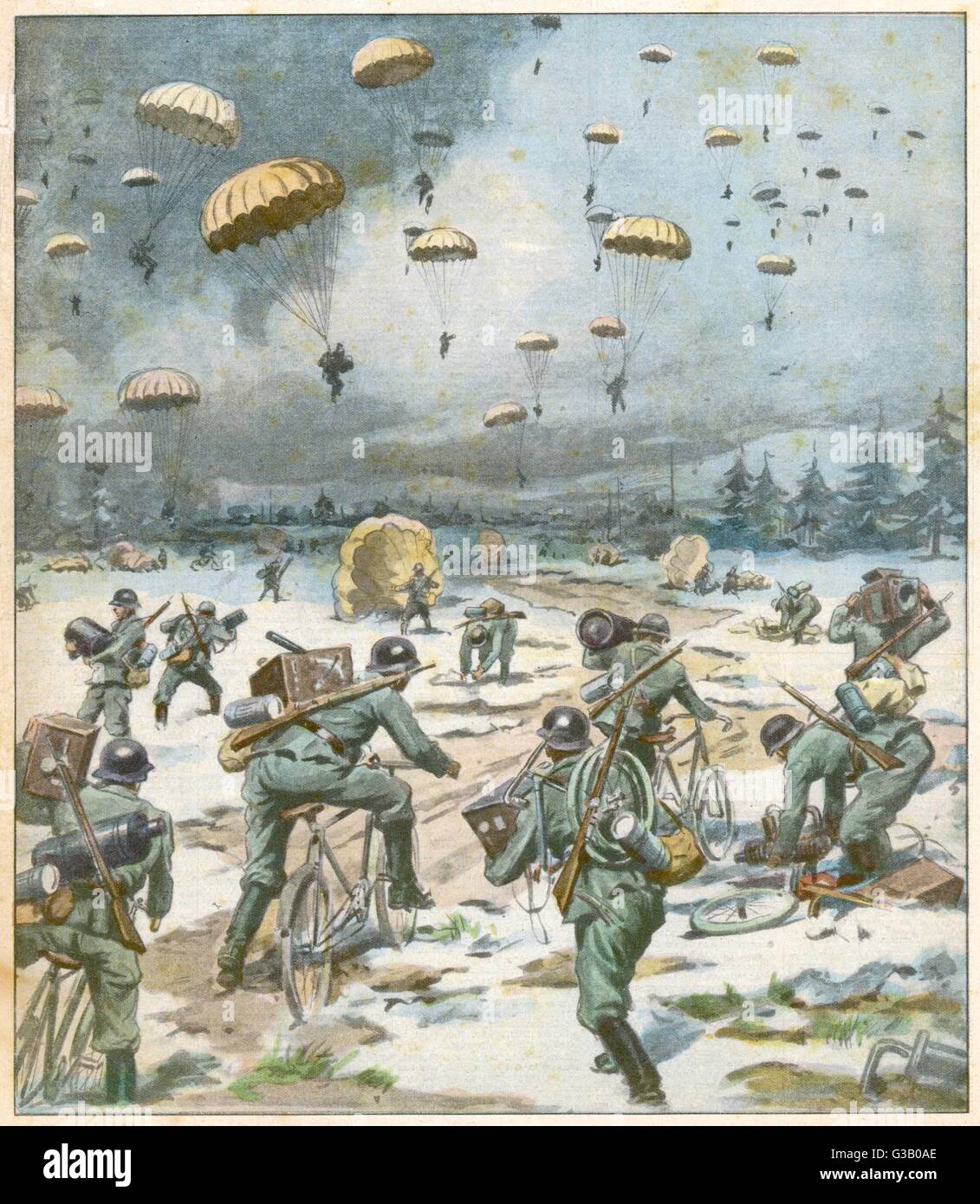 Fallschirmjäger in Norwegen Stockfoto