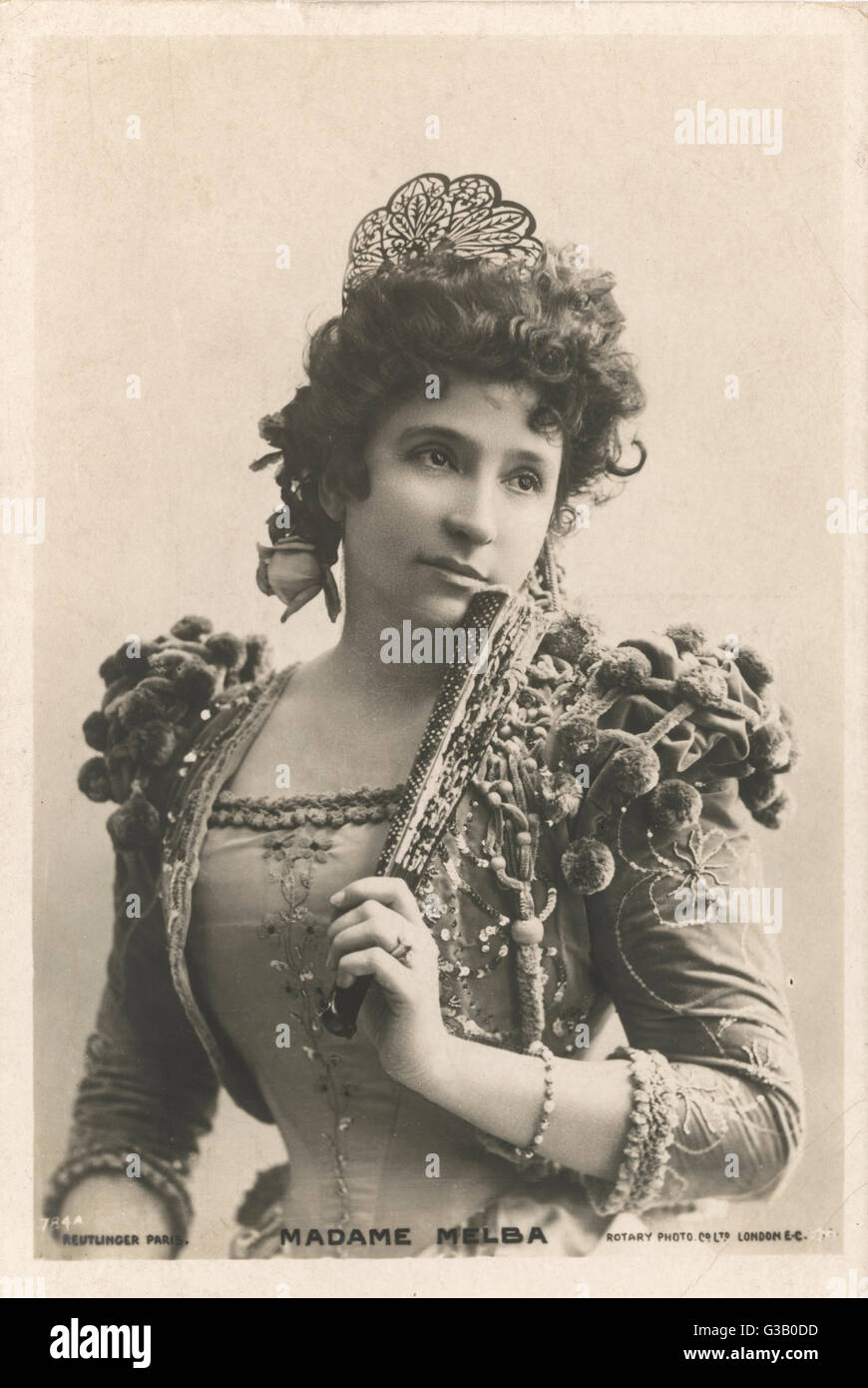Australische Sopranistin NELLIE MELBA (ursprünglich, Helen Porter Mitchell), wahrscheinlich in der Rolle von Bizets Carmen Date: 1904 Stockfoto
