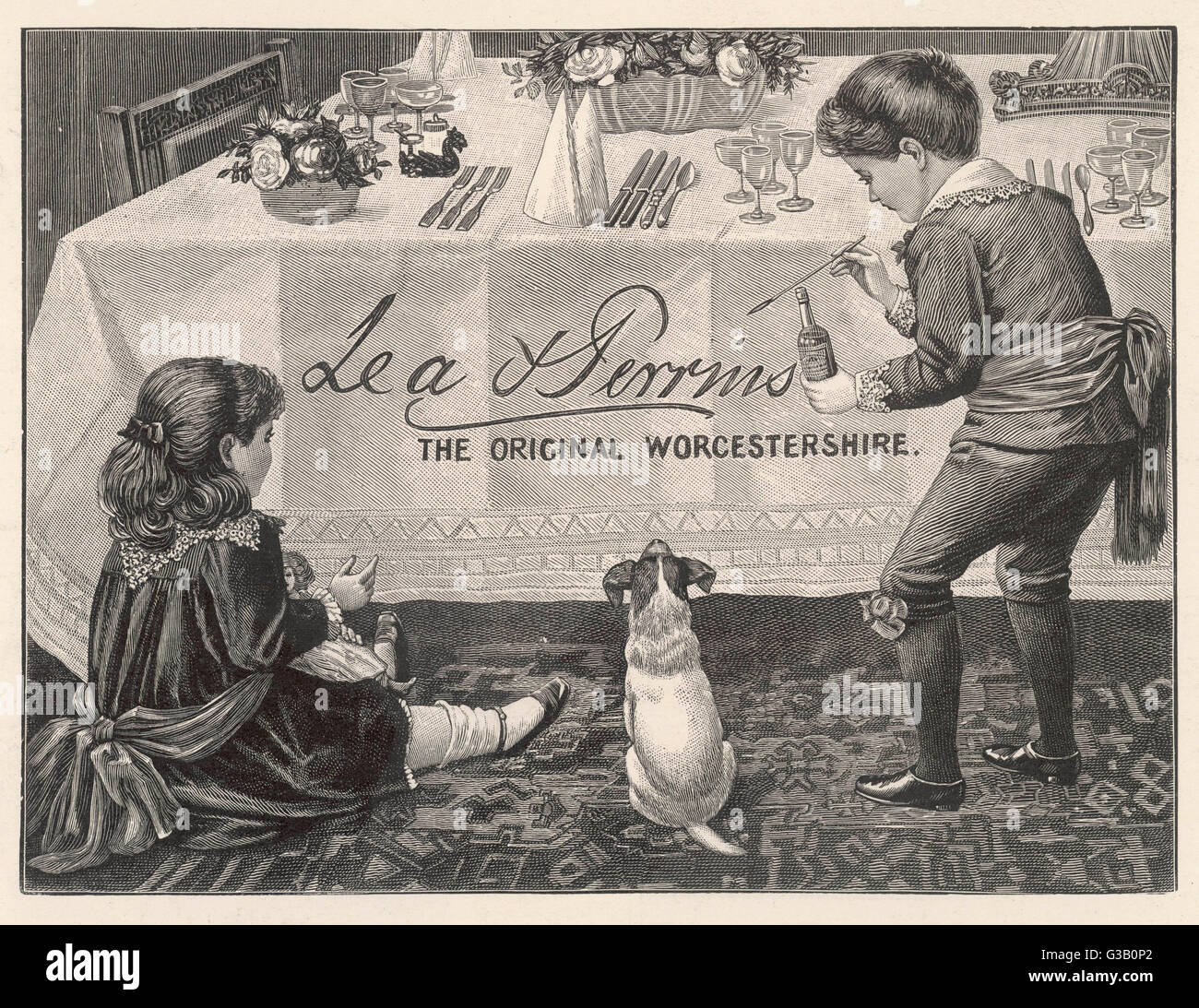 Eine Werbung für Lea &amp; Perrins Original Worcestershire Sauce.        Datum: 1904 Stockfoto
