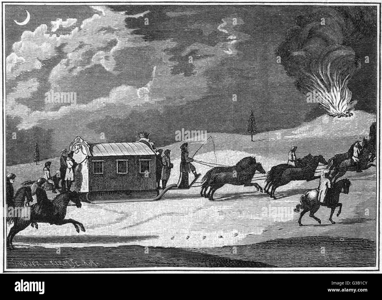 CATHERINE TOLL/SCHLITTEN Stockfoto