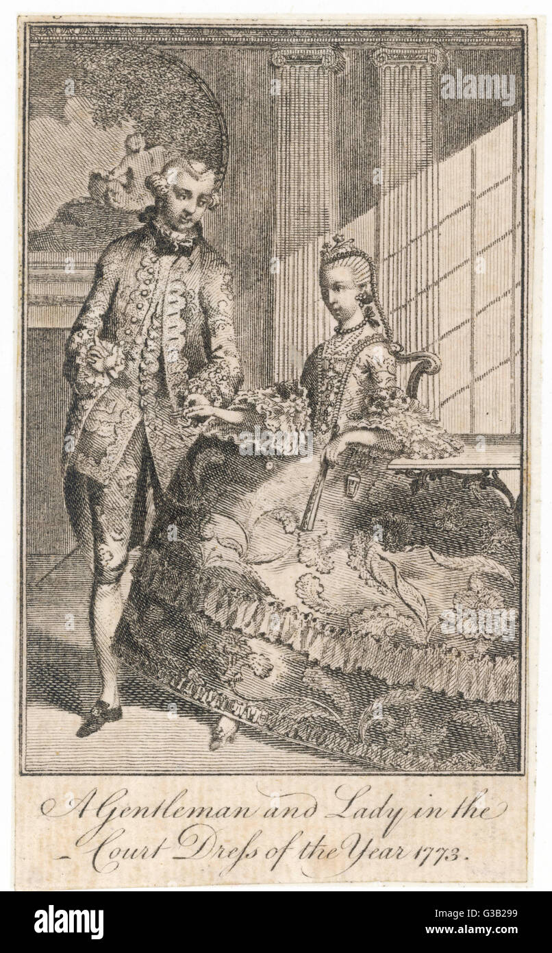 Mann und Frau, 1773 Stockfoto