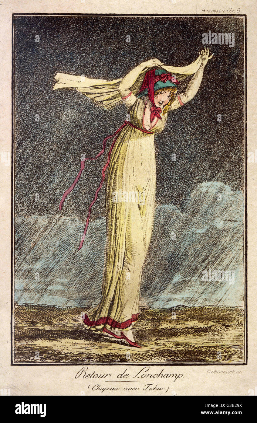 Zurück aus Longchamp 1799 Stockfoto