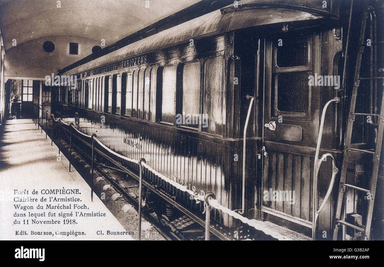 TRAINER DES WAFFENSTILLSTANDS 1918 Stockfoto
