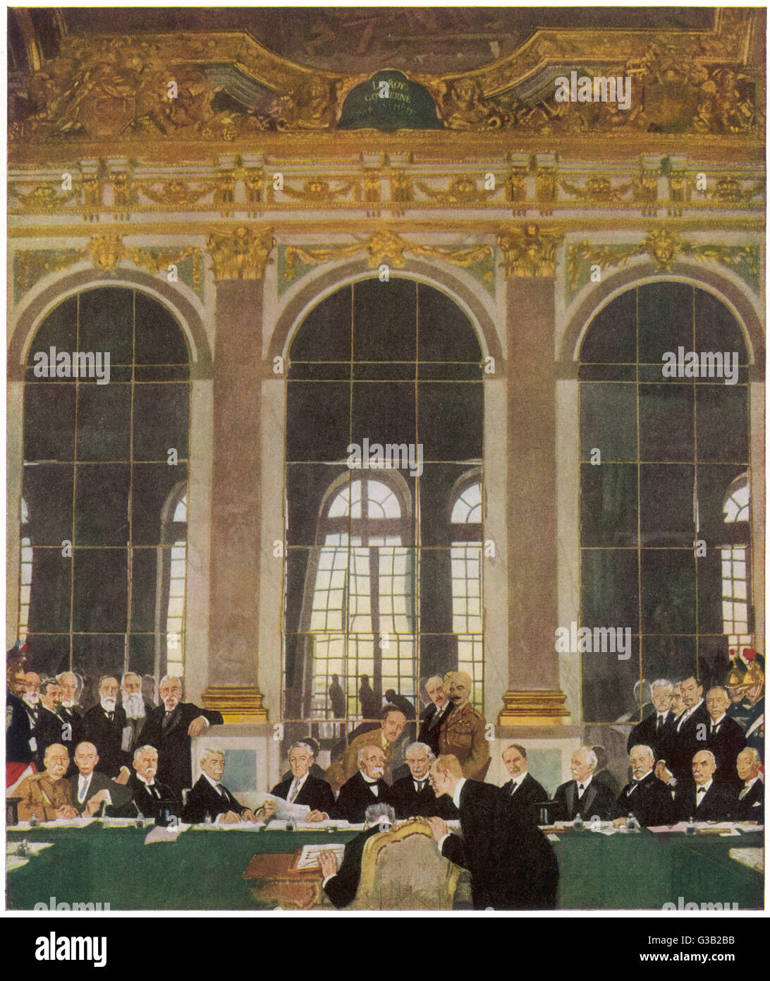 Der Friedensvertrag in Palast von Versailles-Datum: 28. Juni 1919 Stockfoto Der Friedensvertrag in Palast von Versailles-Datum: 28. Juni 1919 Stockfoto