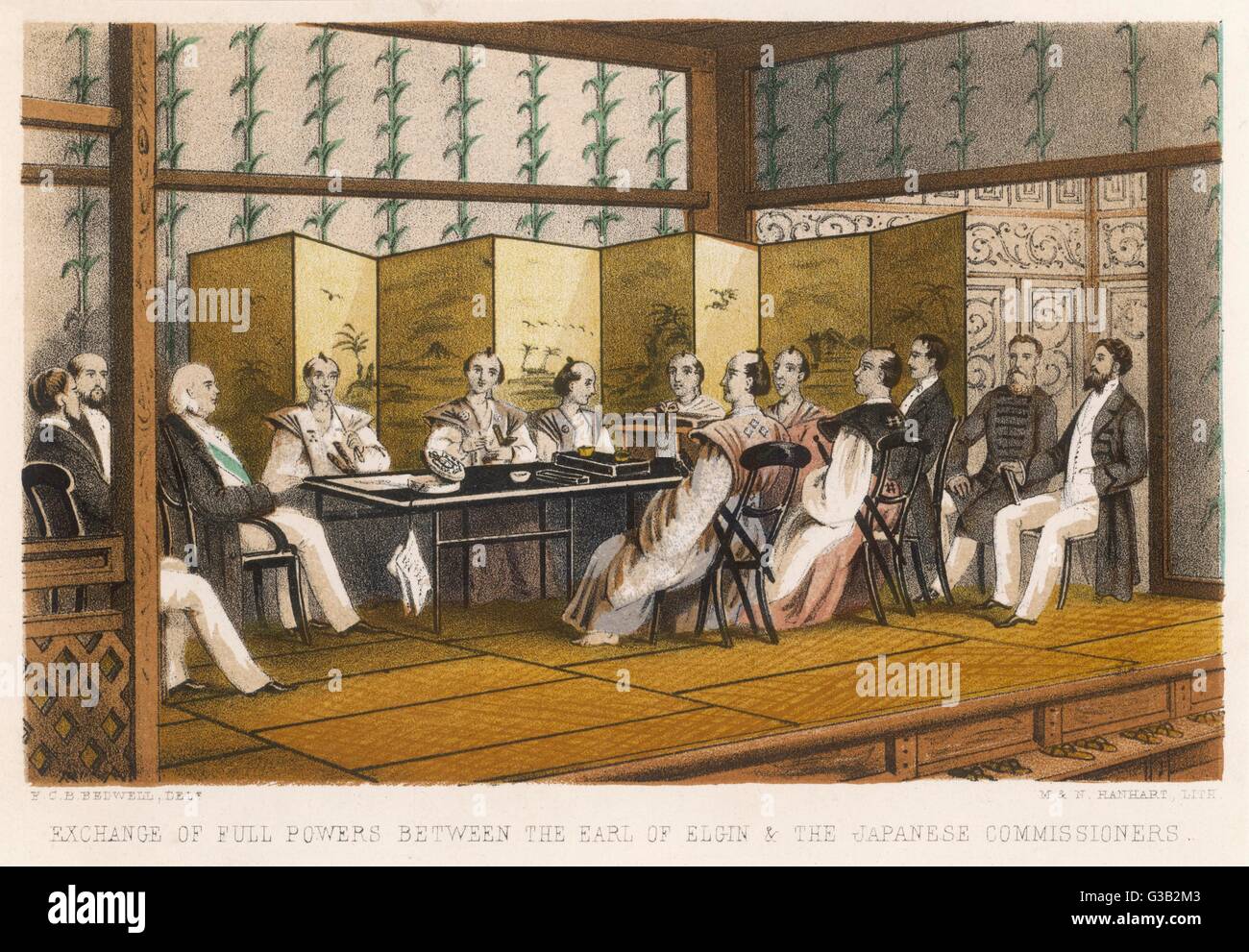 ELGIN IN JAPAN 1858 Stockfoto