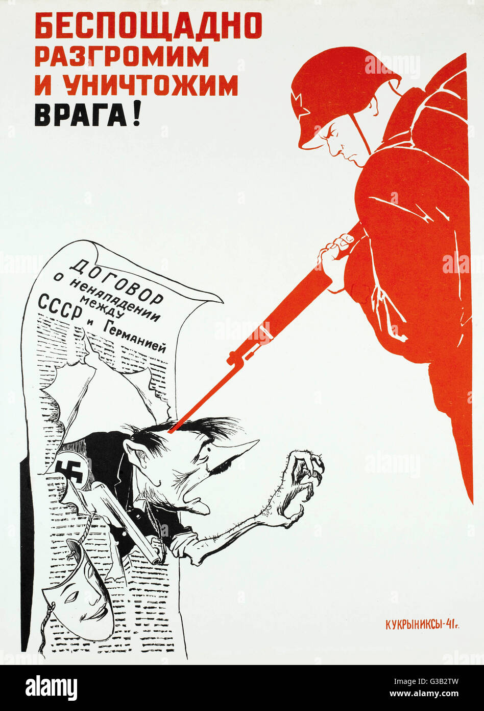 POSTER; ANTI-HITLER Stockfoto