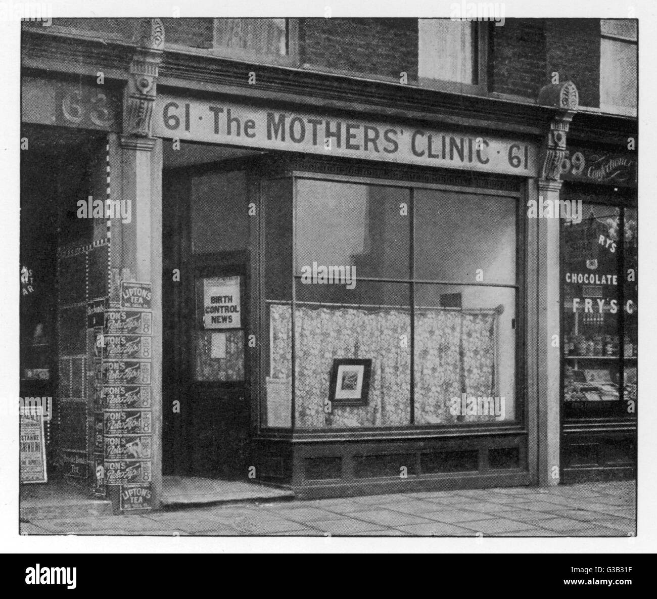 Das äußere der ursprünglichen Mütter Klinik für konstruktiven Geburtenkontrolle, gegründet von Marie Stopes Datum: 1921 Stockfoto