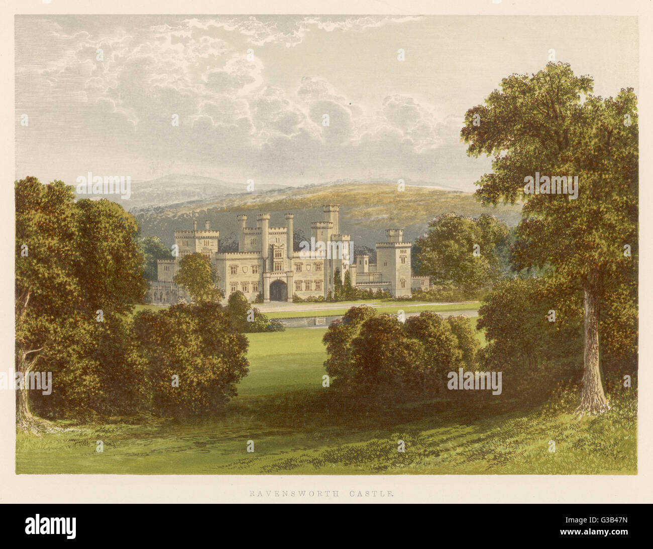 Ravensworth Castle, County Durham Datum: 1879 Stockfoto