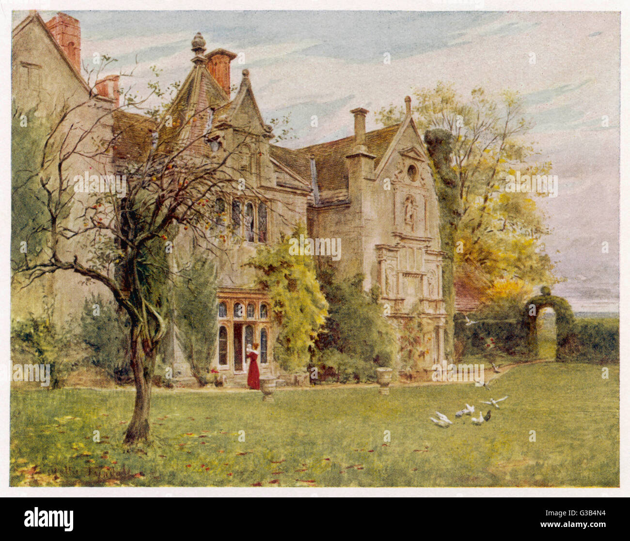 Wessex Landschaft: Waterstone House, Dorset, Heimat von Bathsheba Everdene in Hardys Roman "Far From the Madding Crowd" Datum: 1906 Stockfoto