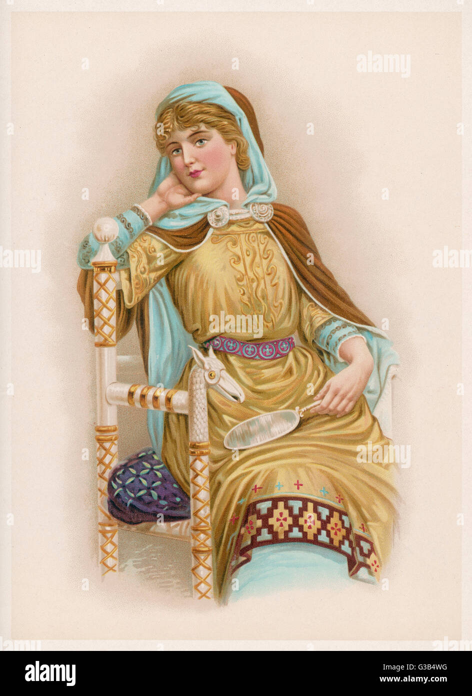 Frau aus dem 15.. Jahrhundert Stockfoto