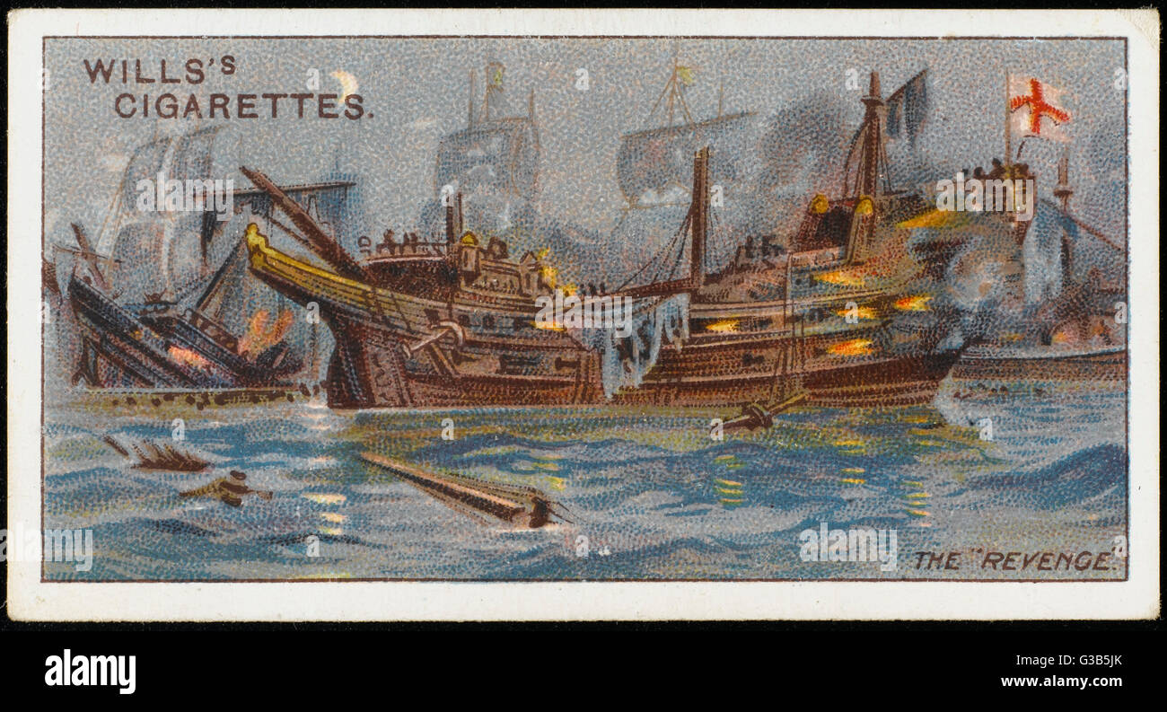 RACHE' (Zigarettenkarte) Stockfoto