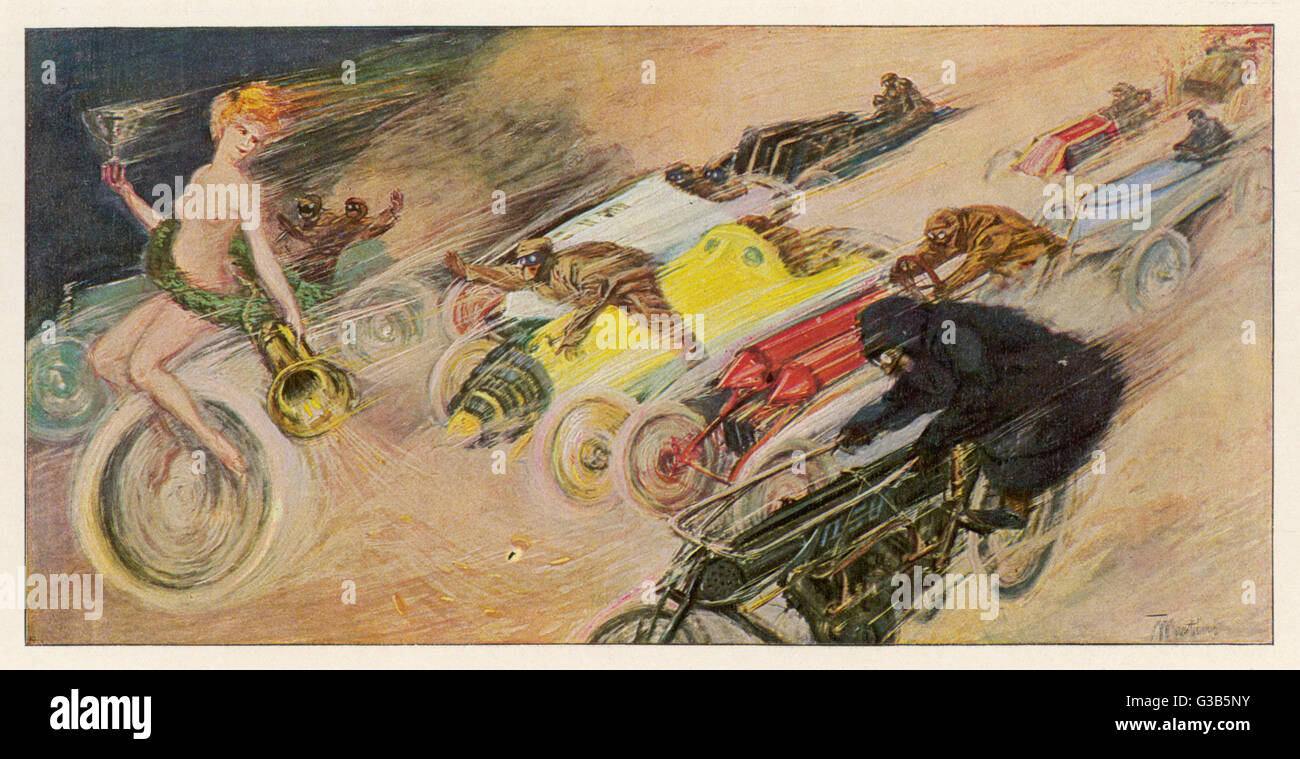 Die Verfolgungsjagd 1904 Stockfoto
