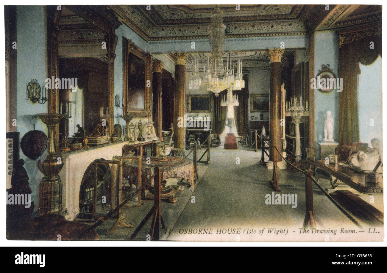 KÖNIGLICHES HAUS/OSBORNE C1900 Stockfoto