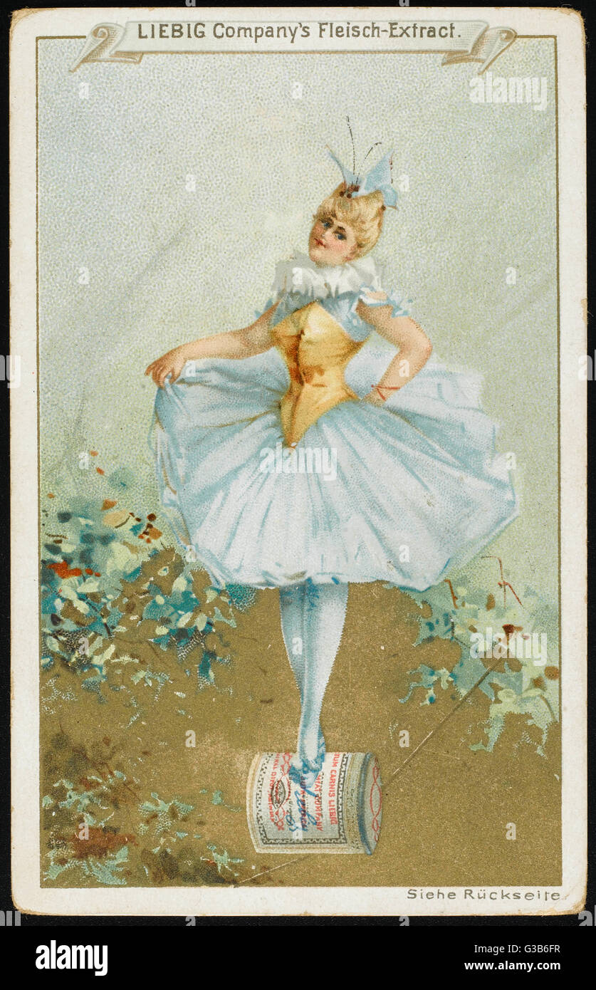 Ballerina auf der Dose Stockfoto