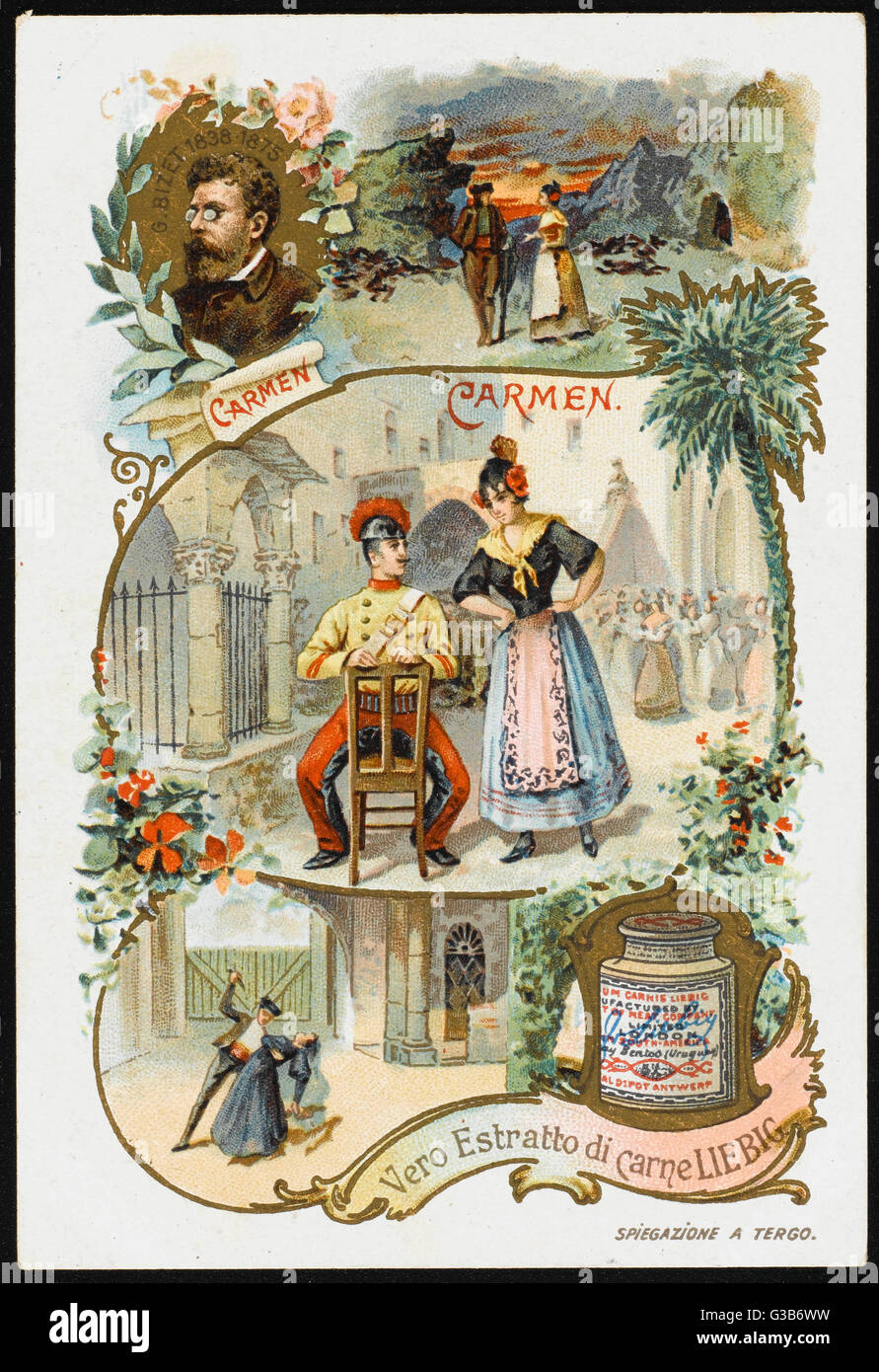 Szenen aus der Oper, basierend auf einer Geschichte von Prosper Merimee Datum: Uraufführung 1875 Stockfoto